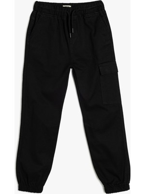 Koton Beli Bağcıklı Cep Detaylı Pamuklu Jogger Eşofman Altı