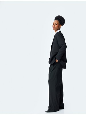 Koton Kemerli Cepli Geniş Paça Kumaş Pantolon