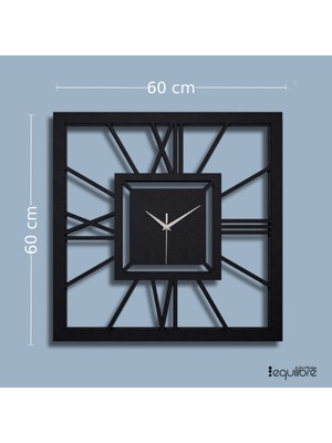 Equilibre Art Design Rimskie Dekoratif Metal Duvar Saati