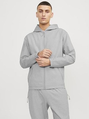 Jack & Jones Jcocloud Sweat Zıp Hood Tam Fermuarlı Kapüşonlu Sweat 12253764-LI
