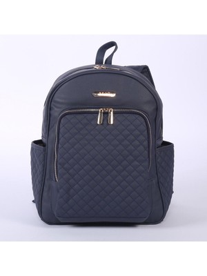 M&Y Dust Deri Anne Bebek Bakım Sırt Çantası 7130 Lacivert