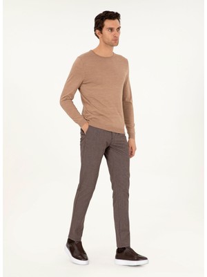 Cacharel Normal Bel Normal Paça Slim Fit Kahve Erkek Pantolon Avıgnon