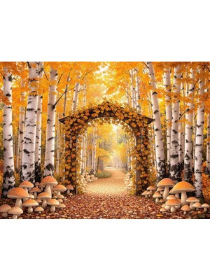 Büyüleyici Sonbahar Manzarası: Arka Plan 200x150cm, Stüdyo Fonu