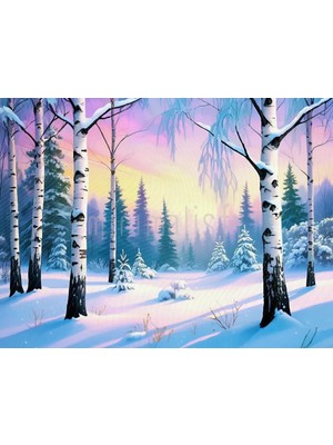 Büyüleyici Kış Manzarası: Arka Plan 200x150cm, Stüdyo Fonu