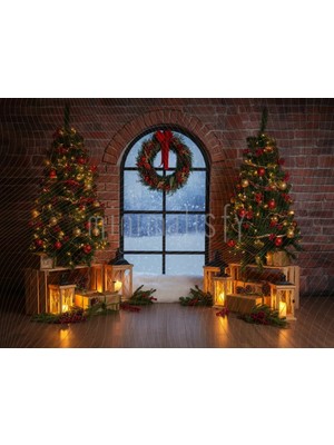 Büyülü Kış Manzarası: 200x150cm Arka Plan, Stüdyo Fonu