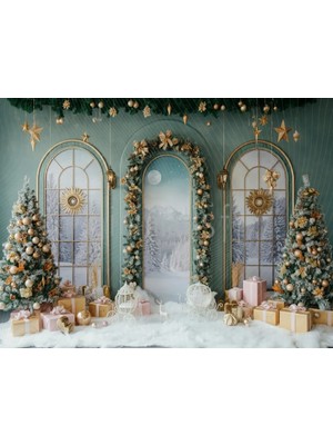 Büyüleyici Kış Manzarası Arka Plan, 200x150cm, Stüdyo Fonu