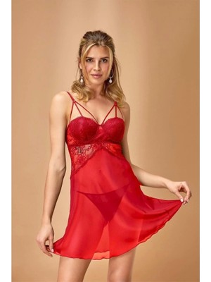 The Alpali Nurteks 5436 Kadın Kısa Şifon Gecelik