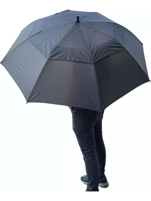 Rainwalker Yüksek Kaliteli Fiber Protokol Baston Şemsiye Siyah Unisex 150CM Kılıflı (8 Telli)