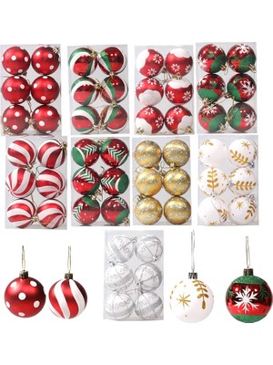 Yue Store 6 Adetpaket 6 cm Boyalı Noel Topu (Yurt Dışından)