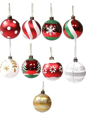 Yue Store 6 Adetpaket 6 cm Boyalı Noel Topu (Yurt Dışından)