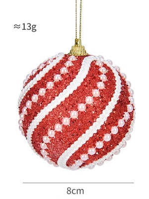 Yue Store 8cm Noel Topu Yılbaşı Ağacı Süslemesi (Yurt Dışından)