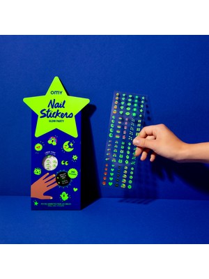 Omy Nail Stickers - Glow Party (Karanlıkta Parlar) 200 Adet