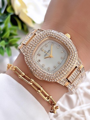 Coliseum Özel Tasarım Vintage Seri Kadın Kol Saati+ Bileklik Hediyeli CL8460.M1