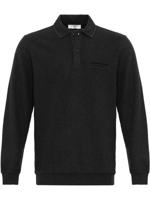 Süvari Polo Yaka Selanik  Sweat TR2013600085 Siyah