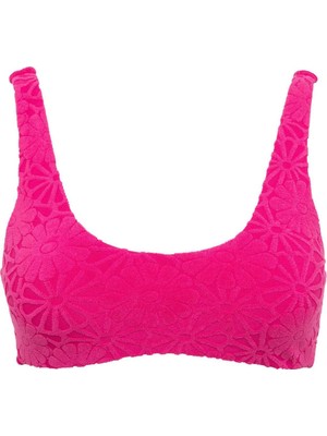 DeFacto Fall in Love Regular Fit Çiçekli Jakarlı Bikini Üstü B6901AX24SM