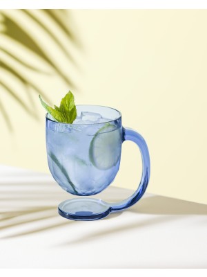 Madame Coco Domme Plastik Kupa - Lacivert - 385 ml