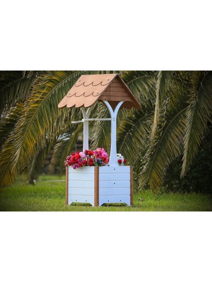 Mandu Ahşap Su Kuyusu Saksı