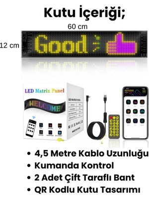 BirTech Kişiselleştirilebilir Matrix Car LED Telefon App Kontrollü Uzaktan Kumandalı (16X96)