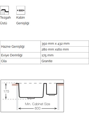 Ukinox Evye Valente D-150L Croma Granit