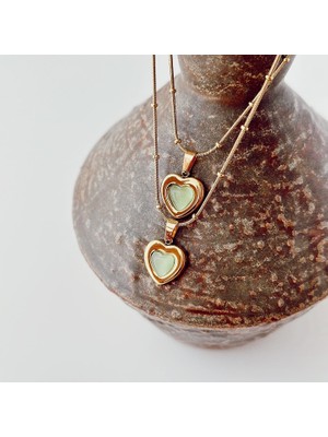 Boise Atelier Olive Love Steel Necklace | Çelik Kolye