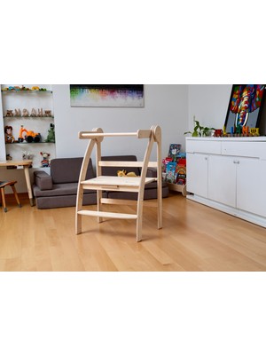 Kidoppo Pikler Montessori Ikiz Öğrenme Kulesi | Katlanabilir Özellikli Ahşap Öğrenme Kulesi | mutfak Için Öğrenme Kulesi