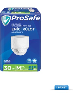 Prosafe Yetişkin Emici Külot Medium 30 Adet 80-120 cm Bel Ölçüsüne Uygun Pratik Kullanım