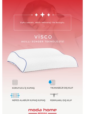 Moda Home Bedding 2li Visco FLEX Çift Boyun Destekli Yastık