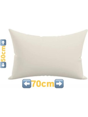 Gercella  Cotton (Pamuk) 2 Adet Krem 50  x  70 cm  Yastık Kılıfı Pillowcase