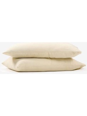 Gercella  Cotton (Pamuk) 2 Adet Açık Bej 50  x  70 cm  Yastık Kılıfı Pillow Case