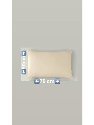 Gercella  Cotton (Pamuk) 2 Adet Açık Bej 50  x  70 cm  Yastık Kılıfı Pillow Case