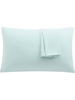 Gercella Cotton (Pamuk) 2 Adet Su Yeşili Rengi 50  x  70  cm  Yastık Kılıfı Pillow Case