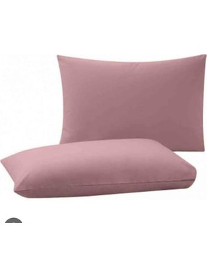 Gercella Cotton (Pamuk) 2 Adet 50  x  70  cm  Gül Kurusu Yastık Kılıfı Pillow Case