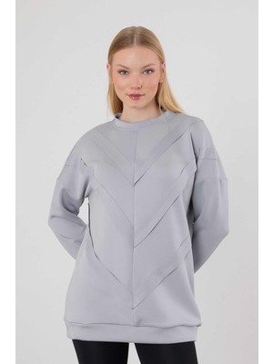 Rays 9180m Şerit Detay Sweat Gri