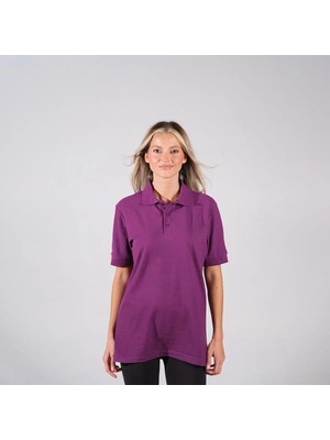 Ayt Collection Kadın Mor Polo Yaka T-Shirt Xl