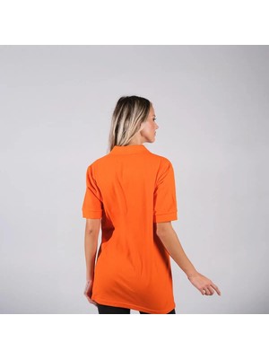 Ayt Collection Kadın Turuncu Polo Yaka T-Shirt L