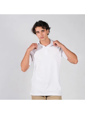 Ayt Collection Erkek Beyaz Polo Yaka T-Shirt L