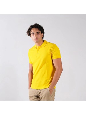 Ayt Collection Erkek Sarı Polo Yaka T-Shirt S