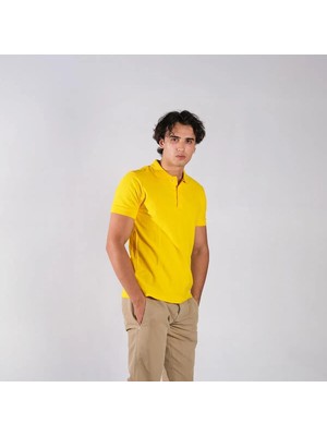 Ayt Collection Erkek Sarı Polo Yaka T-Shirt S