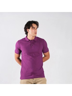 Ayt Collection Erkek Mor Polo Yaka T-Shirt L