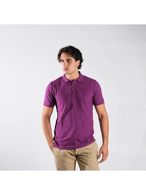 Ayt Collection Erkek Mor Polo Yaka T-Shirt L