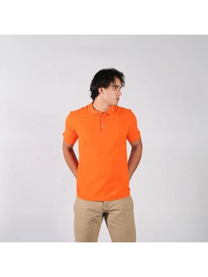 Ayt Collection Erkek Turuncu Polo Yaka T-Shirt Xl