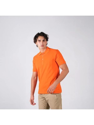 Ayt Collection Erkek Turuncu Polo Yaka T-Shirt Xl