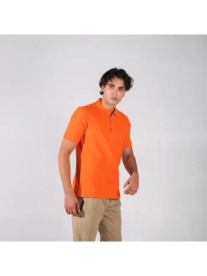 Ayt Collection Erkek Turuncu Polo Yaka T-Shirt Xl