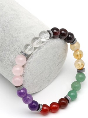 Alibaba Doğaltaş Çakra-Hematit Doğal Taş Tasarım Bileklik Küre Kesim