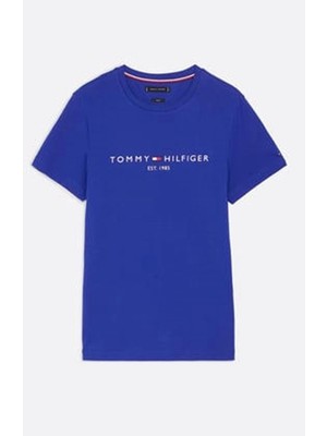 Tommy Hilfiger Erkek Mavi Slim Fit T-Shirt