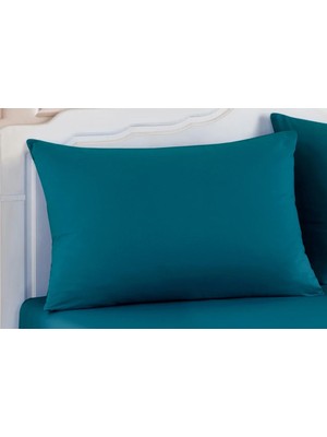 %100 Cotton ( Pamuk) 2 Adet 50X70 cm Petrol Rengi Yastık Kılıfı Pillow Case