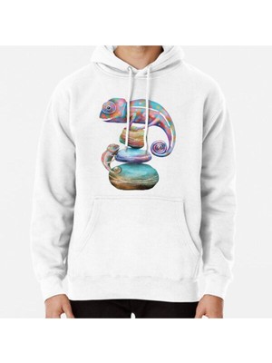 Hvit Stein Chameleons Baskılı Sweatshirt