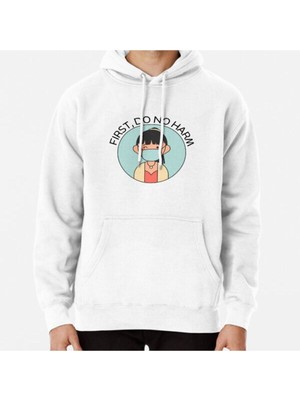Hvit Stein 1st Do No Harm - Wear A Mask Baskılı Sweatshirt