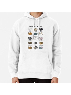 Hvit Stein The Types Of Cat Loaf Baskılı Sweatshirt