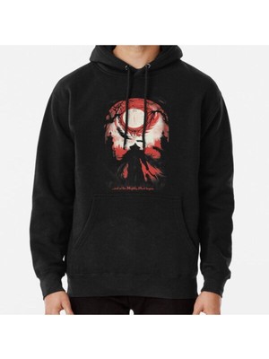 Hvit Stein And So The Nightly Hunt Begins Baskılı Sweatshirt